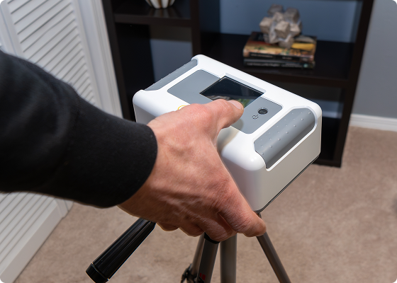 Photo — Radon testing equipment in home (1)